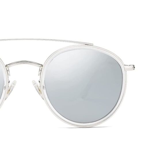 Round Retro Double Bridge Sunglasses